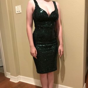 Green evening dress